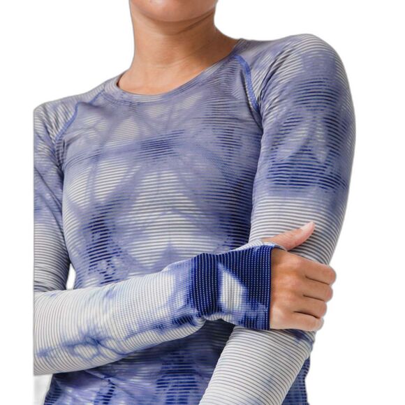 Lululemon Swiftly Tech Long Sleeve 2.0 *Wash *Shibori Stripe Midnight Orchid - Picture 9 of 9